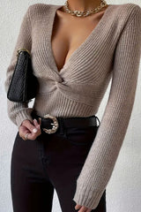 Ribbed Slim Fit Pullover Sweater