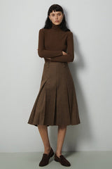 Stacked Neck Thermal Stretch Knit Top