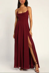 Sexy Halter Backless Maxi Formal Dress