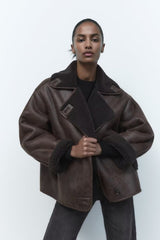 Double-Faced Shearling Jacket XS / Brown