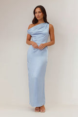Solid Sleeveless Asymmetric Formal Dress