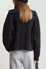 Slouchy High Neck Loose Solid Sweater