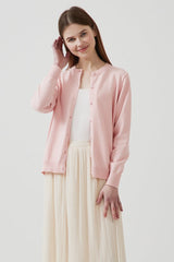 Cotton Round Neck Cardigan