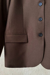 Vintage Casual Long Sleeve Blazer