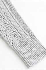 Solid Color Long Sleeve Knit Sweater Dress