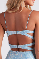 Sequin Backless Bodycon Mini Dress