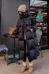 Trendy Long Hooded Puffer Jacket