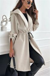 Hooded Belted Trench Coat coats