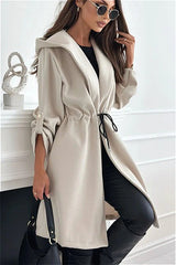 Hooded Belted Trench Coat coats