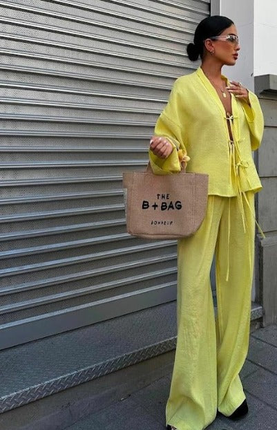 Indry Tie Co-ord Set - Yellow