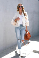 Brushed Waffle Long Sleeve Coat coats