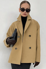 Brown Boucle Notch Lapel Jacket S / Brown