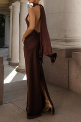 Sexy Satin Backless Sleeveless Party Dress