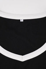 Slim Fit V-Neck Knit Top