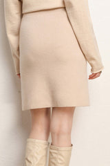Wool A-Line Mini Skirt