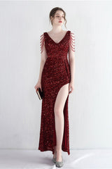Statement Bead Mermaid Gown Formal Dress