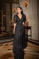 Sexy Polka Dot V-Neck Maxi Dress