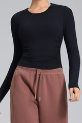 Stretch Round Neck Knit Top