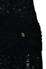 Sleeveless Lace High Slit Maxi Dress