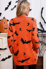Halloween Bat Jacquard Knit Sweater