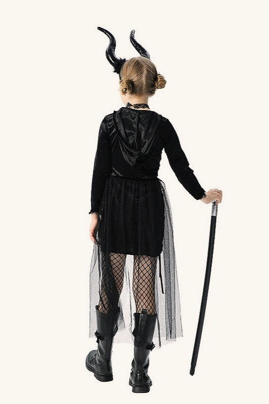 Dark Witch Dress Kid Halloween Costume