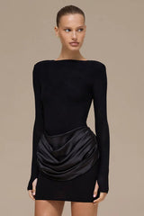 Solid Color Ruched Bodycon Dress