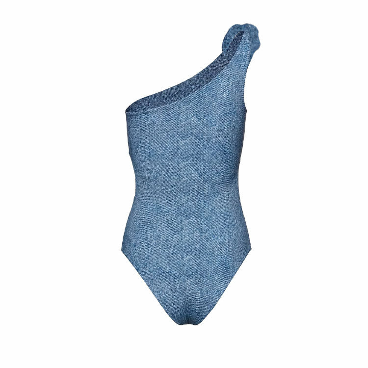Denim Drip Swimsuit - Blue