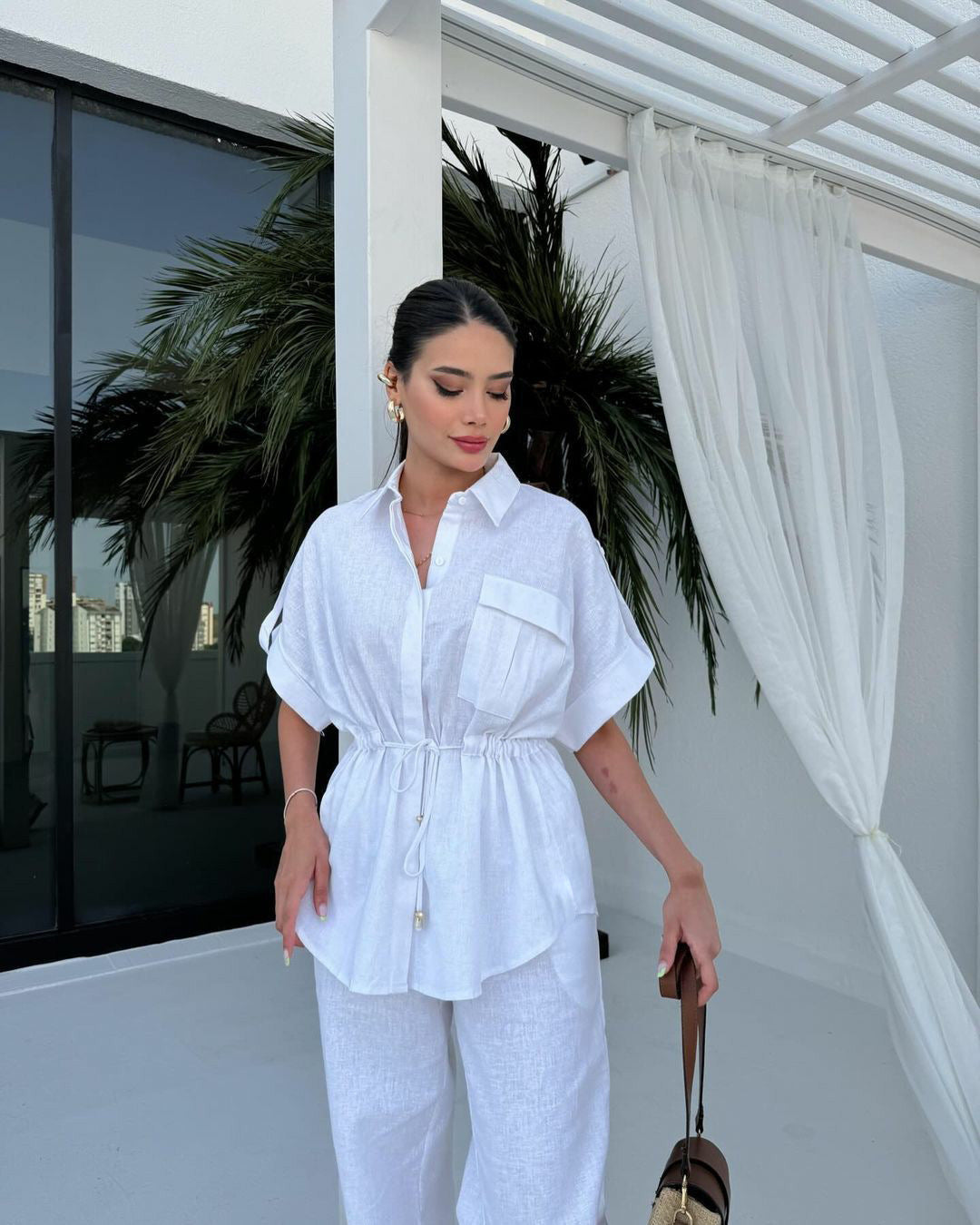 Comfort Peak Co-ord - White