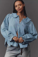 Vintage Denim Long Sleeve Blouse