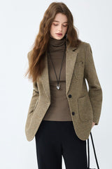 Maillard Brown Wool Blazer S / Tan