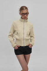 Utility Belted Zip Pocket Jacket