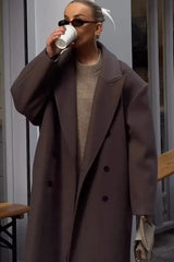 Single Breasted Long Lapel Overcoat