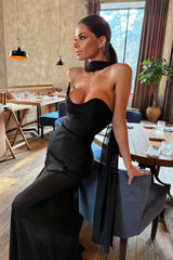 Stretch Tulle Bandage Mesh Formal Dress