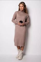 Loose Turtleneck Sweater Dress