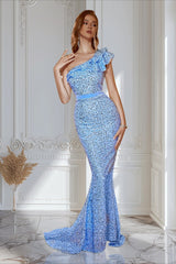 Long Sequin Mermaid Gown Formal Dress