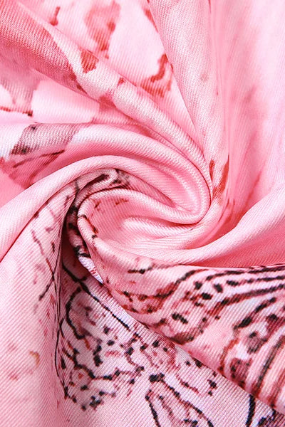 Weird Puss Print Backless Maxi Dress