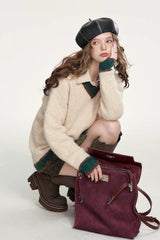 Soft Mohair V Neck Pullover Sweater