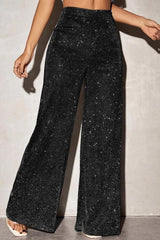 Sequin High Waist Wide Leg Pants