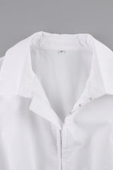 Long Sleeve Polo Collar Blouse