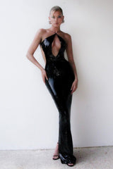 Cut Out Evening Gown Maxi Dress