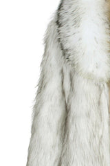 Long Plush Faux Fur Textured Overcoat