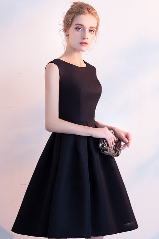 Elegant Bow Mini Party Dress S / Black