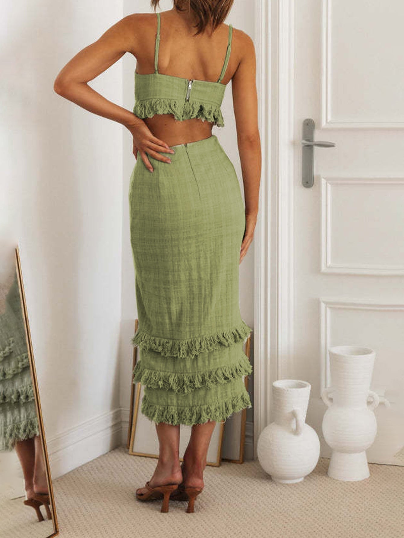 Percy Midi Dress - Green