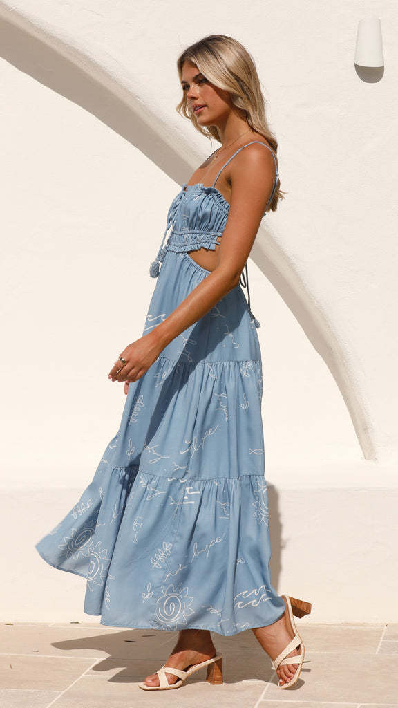 Murphy Maxi Dress - Blue