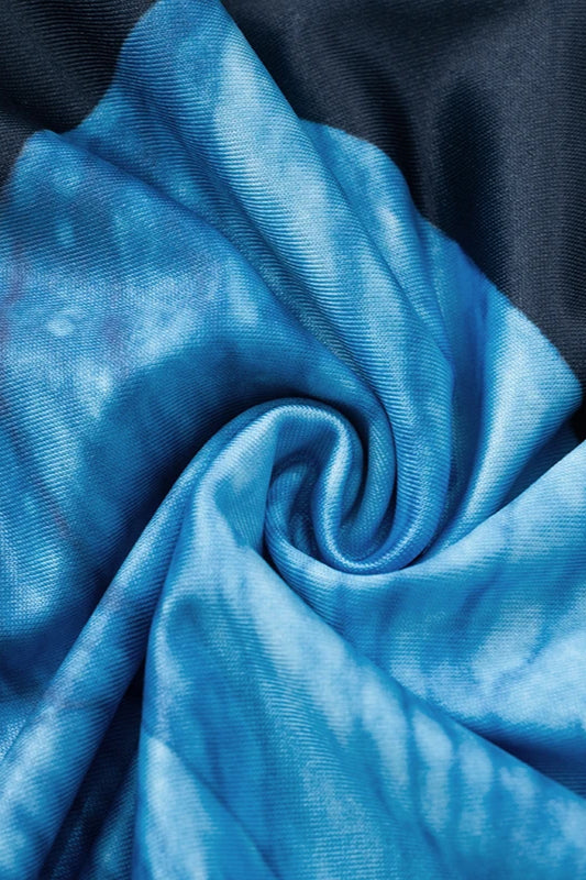 Tie Neck Printed Mini Dress