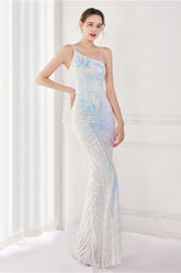 Sparkle Beaded V Neck Party Gown Formal Dress