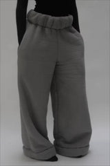 Warm Fleece Lined Solid Knit Pants