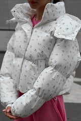 Chic Printed Puffy Puffer Jacket