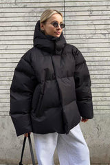 Heavy Duty Zipped Hooded Puffer Jacket