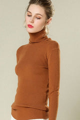Stacked Neck Lightweight Wool Knit Top